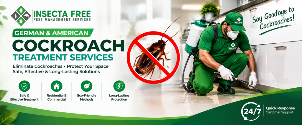 German and American Cockroach Treatment Services in Karachi by Insecta Free Pest Management
